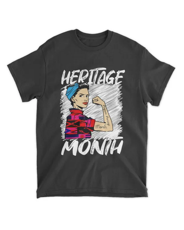 Latina Woman Art Hispanic Heritage Month Latin Country Flags T-Shirt