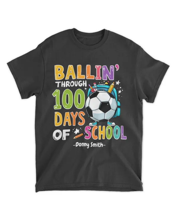 Ballin' Through 100 Days of School T-Shirt, Gifts For Labor Day, Gifts Idea For Labor Day