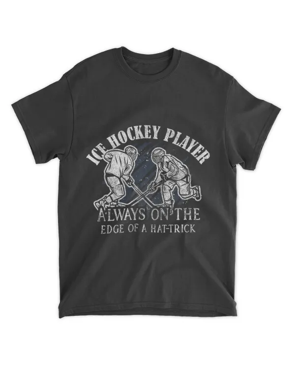 Funny Ice Hockey Player Always On The Edge Of A HatTrick