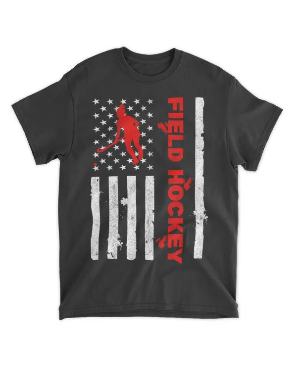 Field Hockey American Flag Defender Goalkeeper Scoring