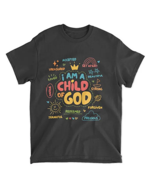 I Am A Child Of God Christian Retro Jesus Faith Design Gifts T-shirt