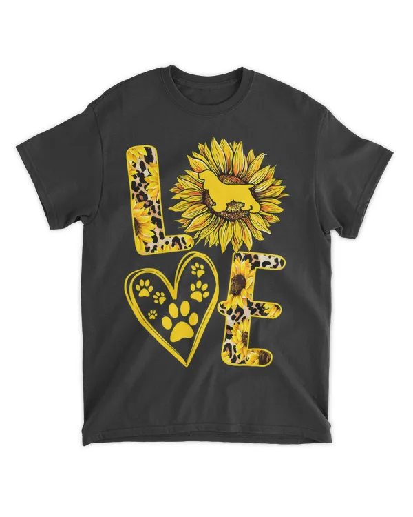 Love Cocker Spaniel Sunflower For Dog Lover Gift T-Shirt