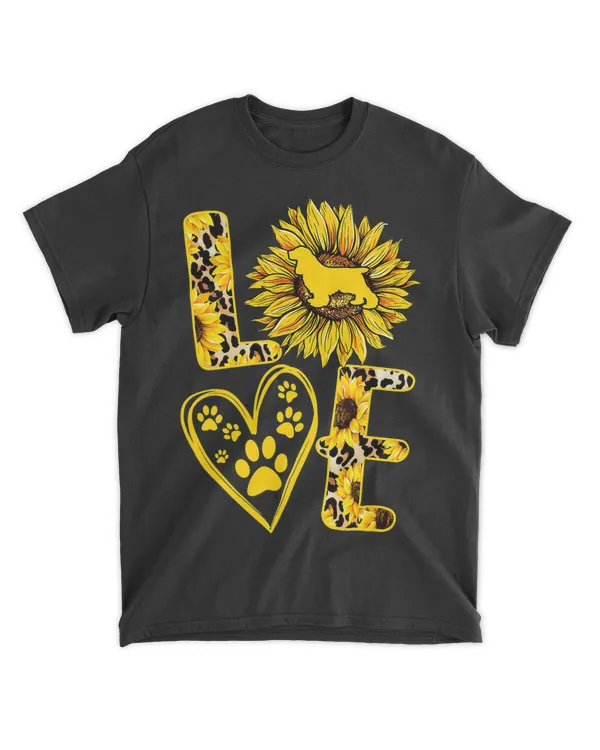 Love Cocker Spaniel Sunflower For Dog Lover Gift T-Shirt