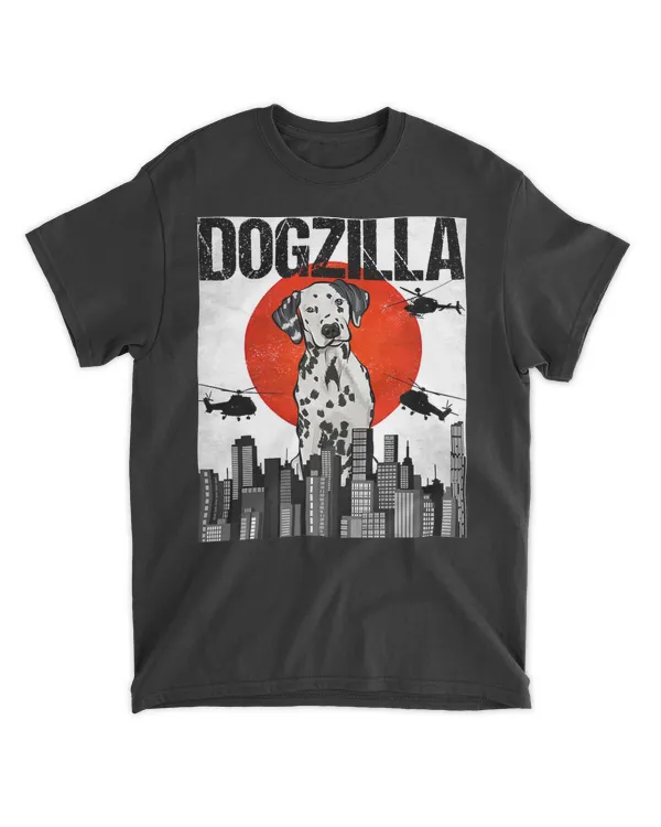 Funny Vintage Japanese Dogzilla Dalmatian T-Shirt