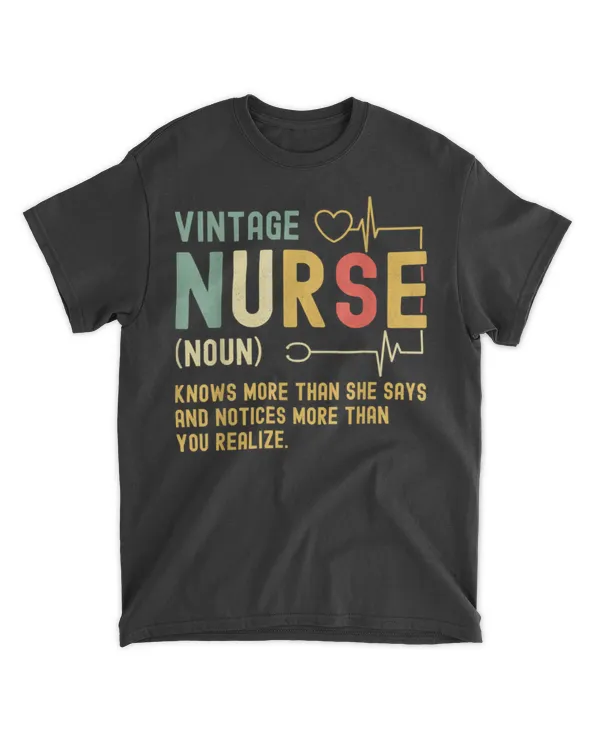 Vintage Nurse Definition Funny Registered Nursing Women T-Shirt