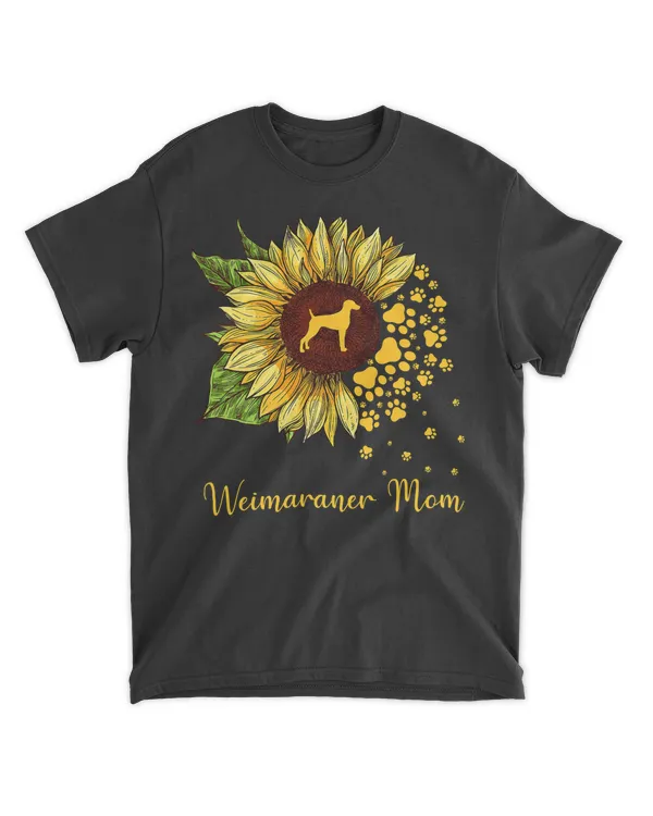 Weimaraner Mom Sunflower Dog T-Shirt