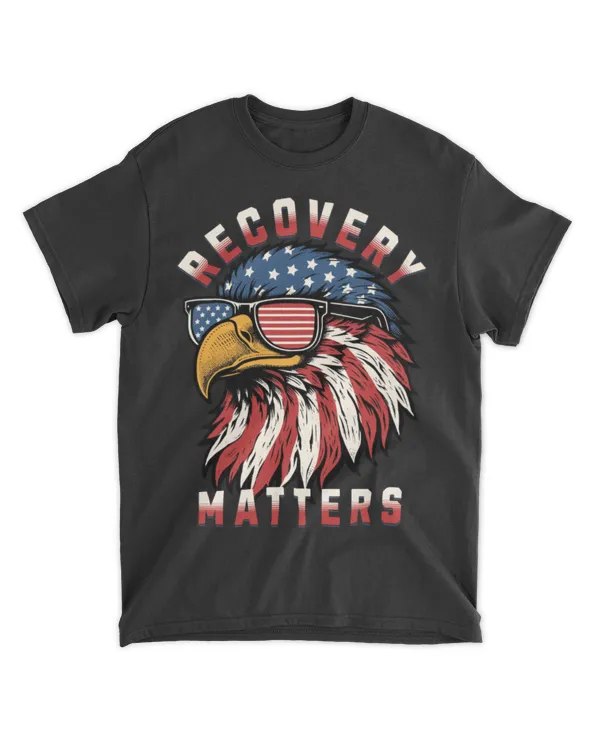 Recovery Matters - American flag eagle T-shirts and Tank Tops 1