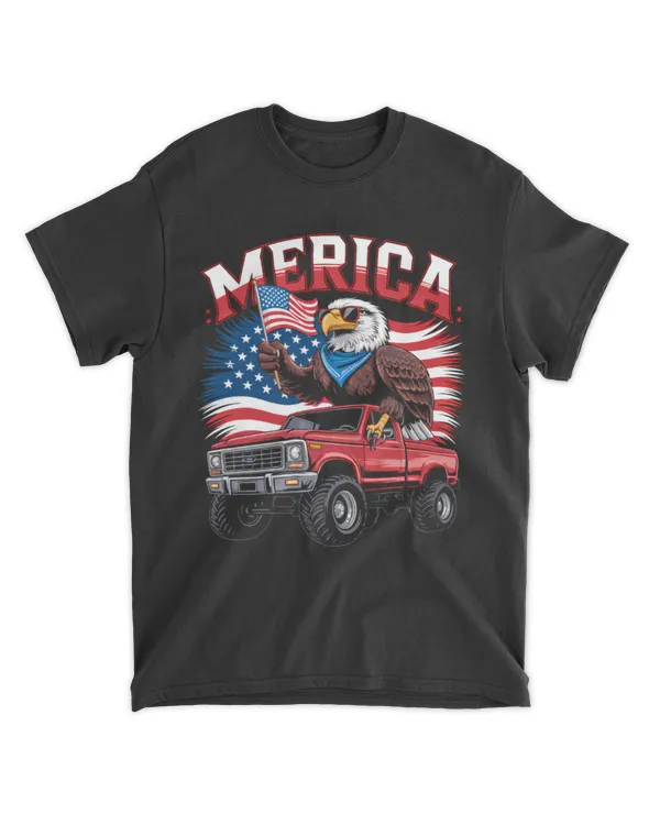 Merica Eagle Truck Shirt – Patriotic 4th of July USA