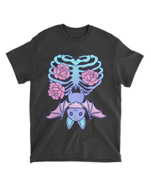 Kawaii Pastel Goth Creepy Bat - Vaporwave Spooky Aesthetic T-Shirt