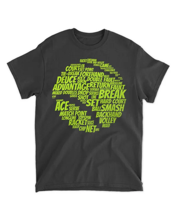 Tennis Terms Tennis Player Playing Tennis Ball T-Shirt Tennis Terms Tennis Player Playing Tennis Ball T-Shirt