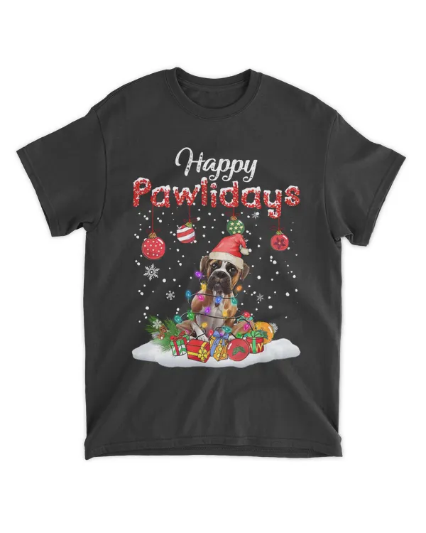 Boxer Christmas Tree Lights Happy Pawlidays QTDOG2810AB1