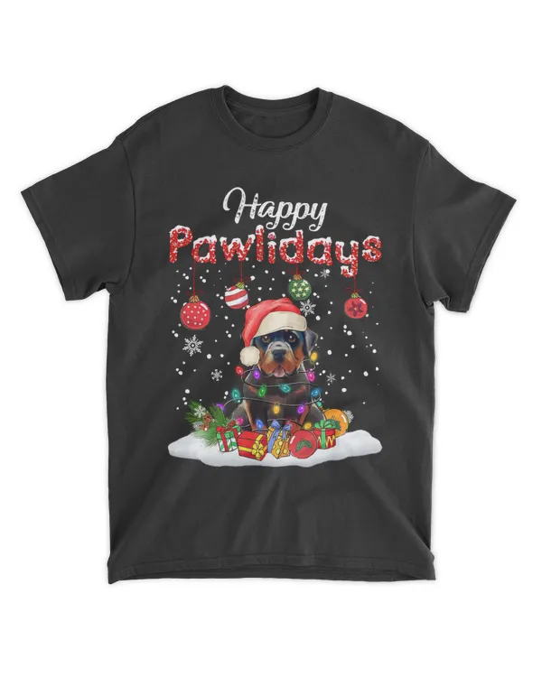 Rottweiler Christmas Tree Lights Happy Pawlidays QTDOG2810AB8