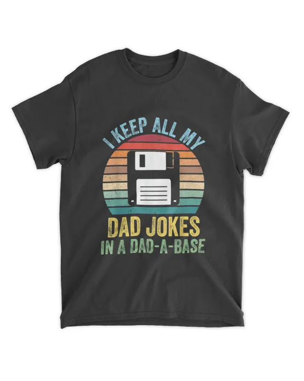 I Keep all my Dad Jokes in a Dad-A-Base Funny Father Coffee Mug Black Color