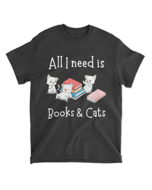 Books And Cats Lovers Reading Books