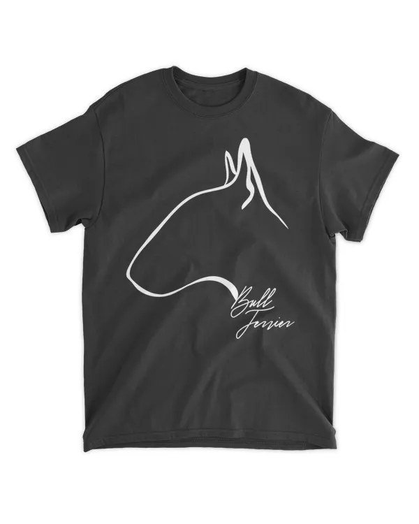 Proud Bull Terrier profile dog lover gift Long Sleeve T-Shirt