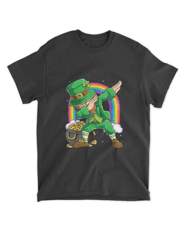 St Patricks Day Dabbing Leprechaun Boys Girls Men Dab Dance T-Shirt Copy