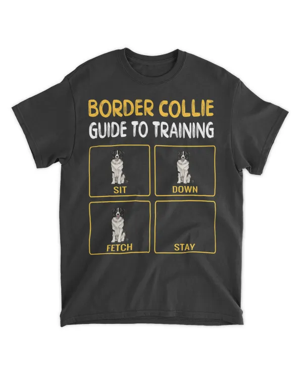 Funny Border Collie Guide To Training Dog Obedience Trainer T-Shirt