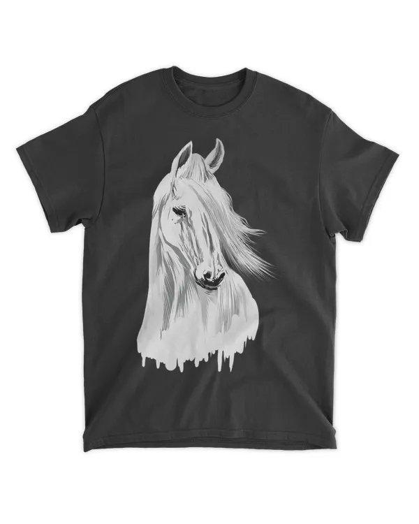 Horse Head Funny Equestrian Animal Lover Gift Men Women Kids T-Shirt