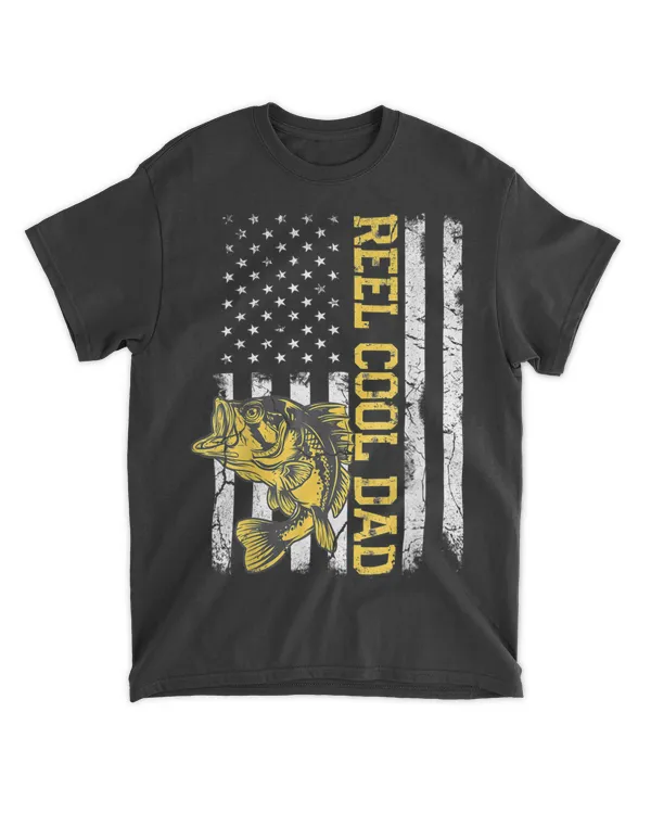 Reel Cool Dad Fishing Father's Day Gift 4th Of July Dad Joke T-shirt
