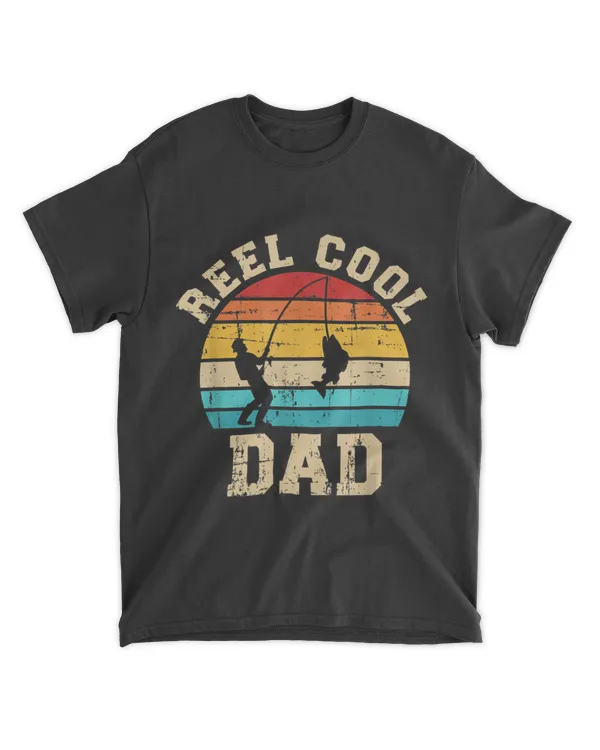 Reel Cool Dad Fishing Vintage Retro T-shirt