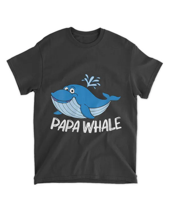 Womens Funny Whale Art For Men Dad Orca Narwhal Blue Whales V-neck T-shirt