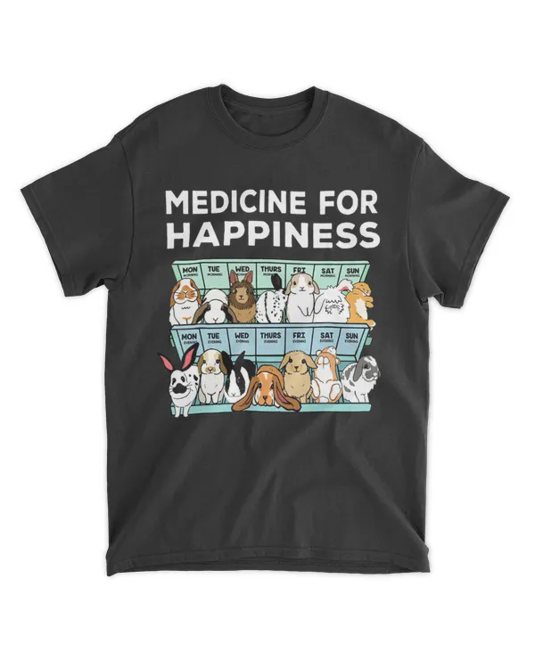 Medicine for happiness bunny tees