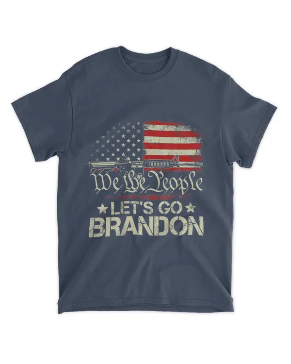 Gun Flag Let's Go Branson Brandon Lets Go Branson on back T-Shirt