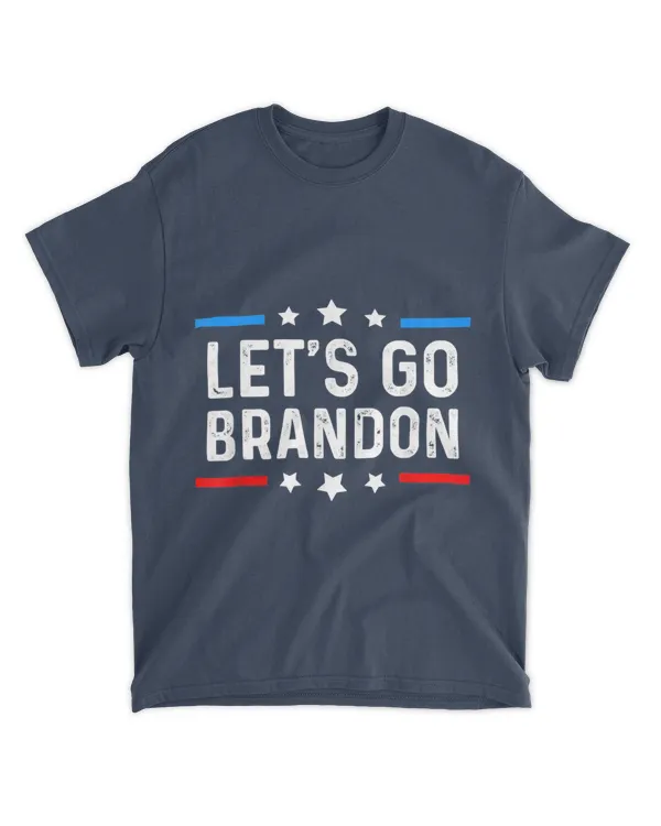 Let's Go Brandon Conservative Anti Liberal American US Flag T-Shirt