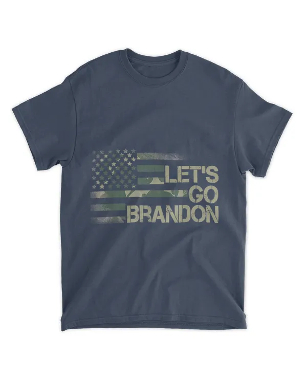 Let's Go Brandon Conservative Anti Liberal US Flag T-Shirt