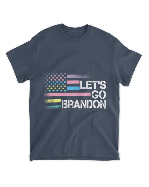 Lets Go Brandon Easter Day Egg American US Flag Vintage T-Shirt