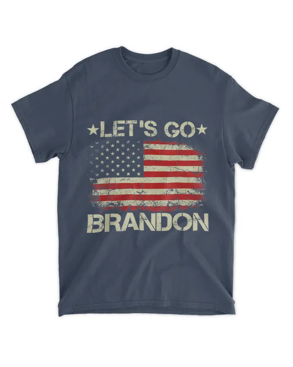 Lets Go Brandon lets go Brandon Vintage us Flag Patriots Men T-Shirt