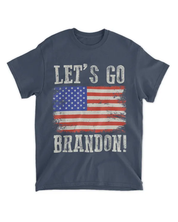 Let's Go Brandon Shirt Vintage Lets Go Brandon American Flag T-Shirt