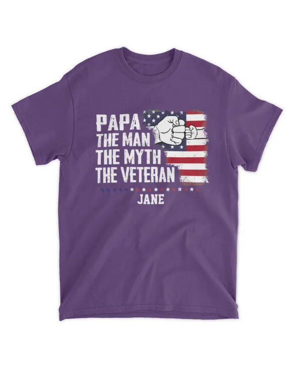 Flag Papa Grandpa The Man The Myth The Veteran Hand, Gifts For Veterans Day, Gifts Idea For Veterans Day