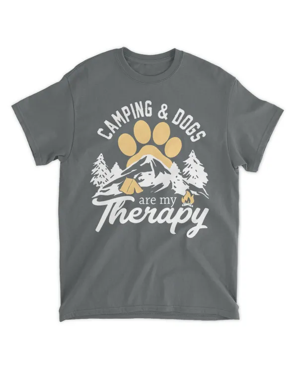 Camping and Dogs shirt, Camping shirt, Camping and dogs  are my therapy shirt