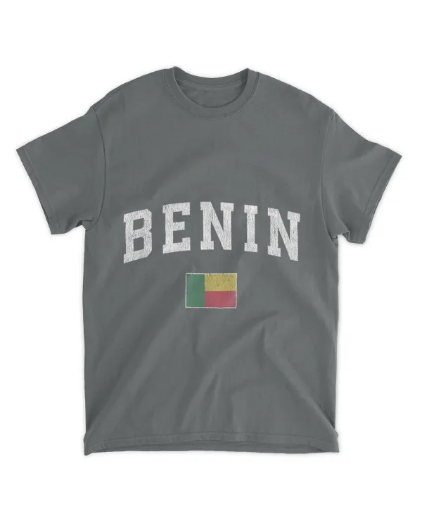 Benin T-shirt Vintage Sports Design Beninese Flag Tee