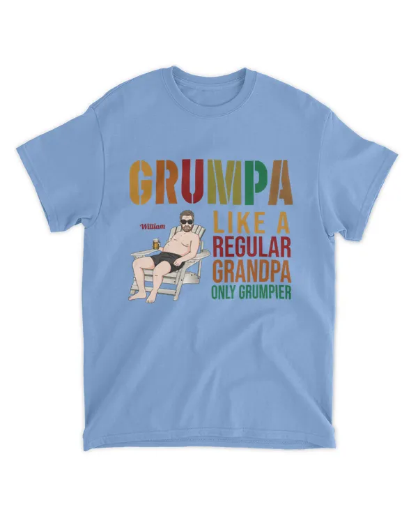 Grumpa Like A Regular Grandpa - Personalized Shirt - Father's Day Gift For Grandpa