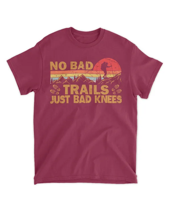 No Bad Trails Just Bad Knees Unisex Hoodie - Hiking ( Hiking Trails )