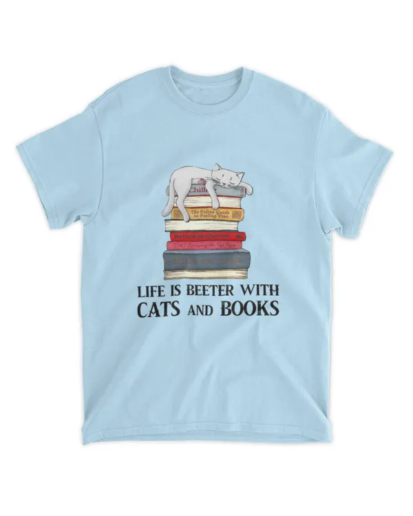 ETT1994 Life Is Better With Cats And Books