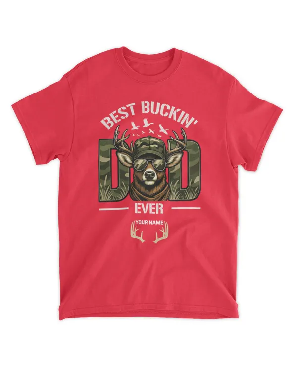 Hunter Dad Best Buckin Dad Personalize Kids Name Personalized Shirt, Gifts For Dad, Gifts Idea For Dad, Father's Day Gift