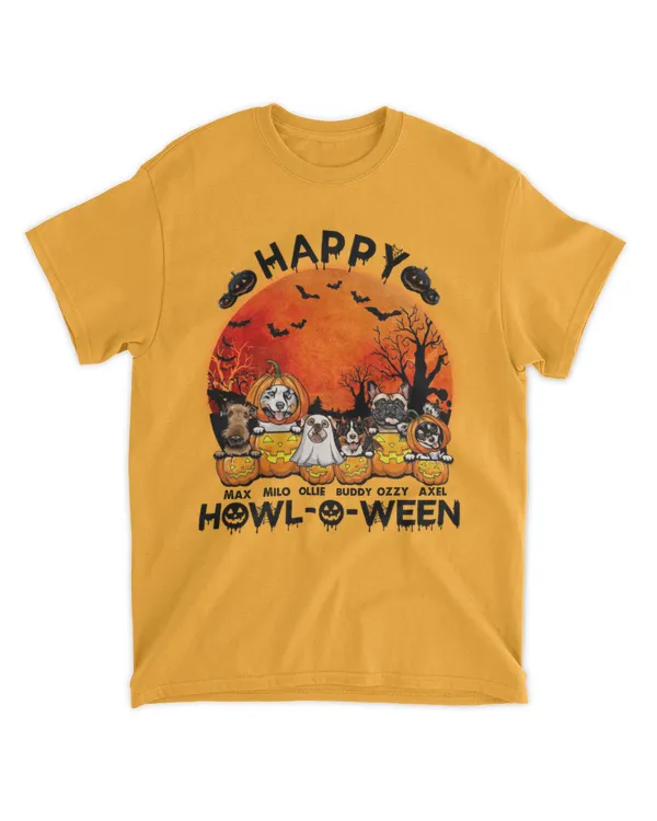 Happy Howl-O-Ween - Personalized Shirt - Gift For Dog Lovers, Gift Idea For Dog Lovers