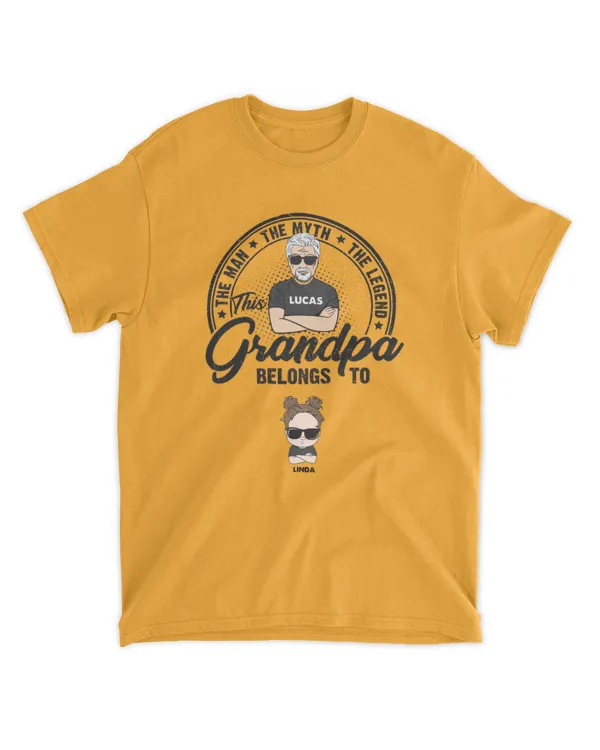 The Man The Myth The Legend Dad Grandpa Papa - Personalized Shirt- Gifts For Grandpa, Gifts Idea For Grandpa