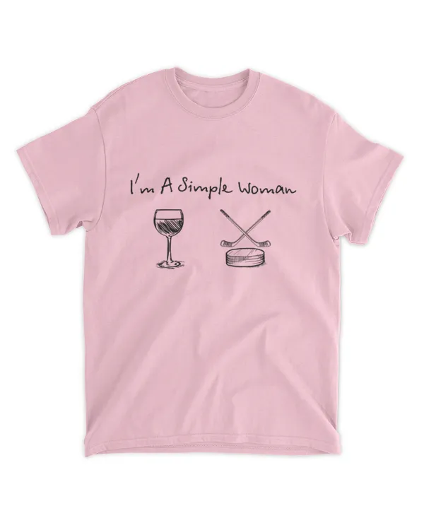 ETT2509 I'm A Simple Woman Wine Hockey