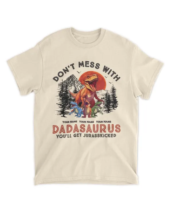 Daddysaurus Daddy Dinosaur T-Rex - Personalized Shirt, Gifts for Dad, Gift idea for Dad, Father's Day Gift