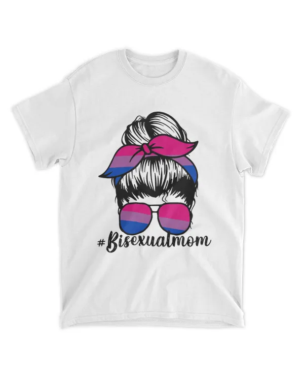 RD Proud Mom , LGBT Mom, Proud Lgbt Mom, Gay Lesbian Bisexual Trans Flag, LGBTQ Flag Messy Bun, Pride Ally-Bisexual
