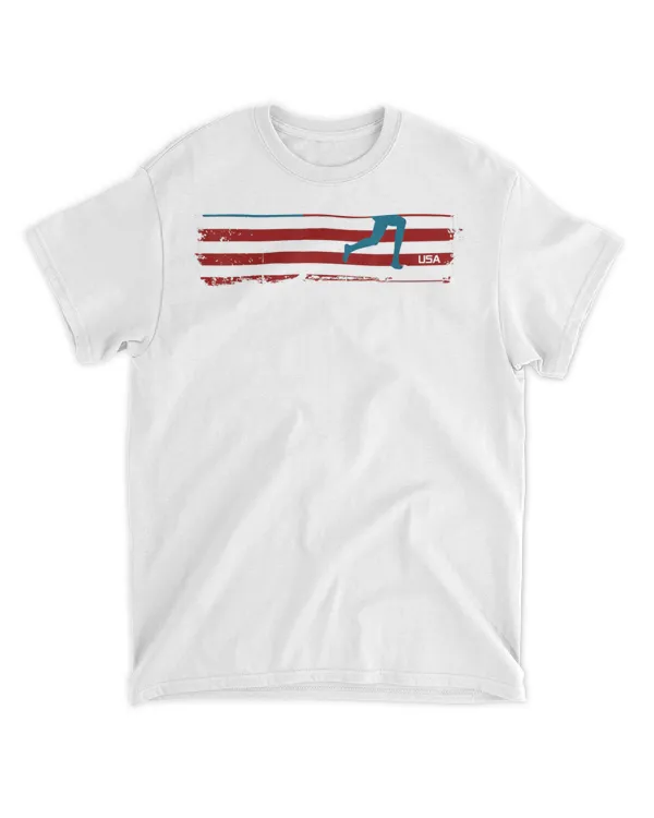 American Flag Track & Field Cute Field Running
