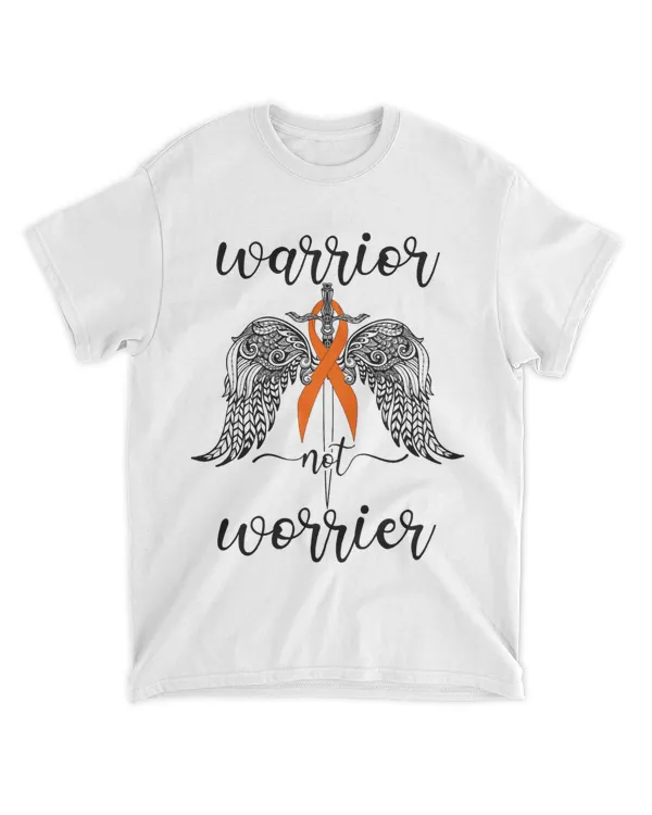 Warrior Not Worrier Angel Survivor Orange Kidney Cancer 21