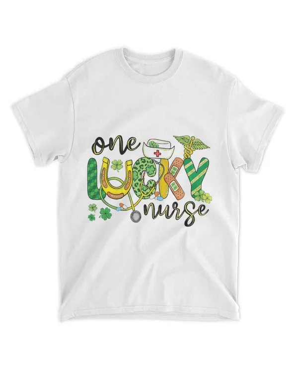 Womens One Lucky Nurse Hospital Patricks Day