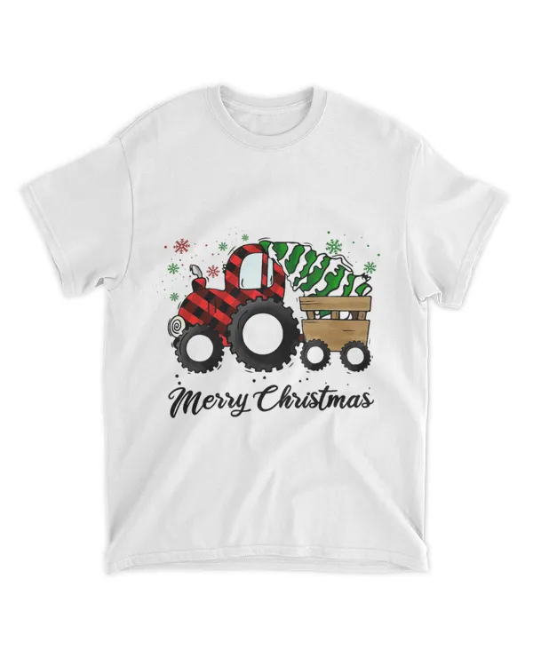 Christmas Farm Tractor Xmas Tree Lights Santa Hat Farmer 9 5 215