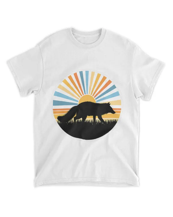 Coyote 2Sunset Retro Animal Wildlife Zoo Desert
