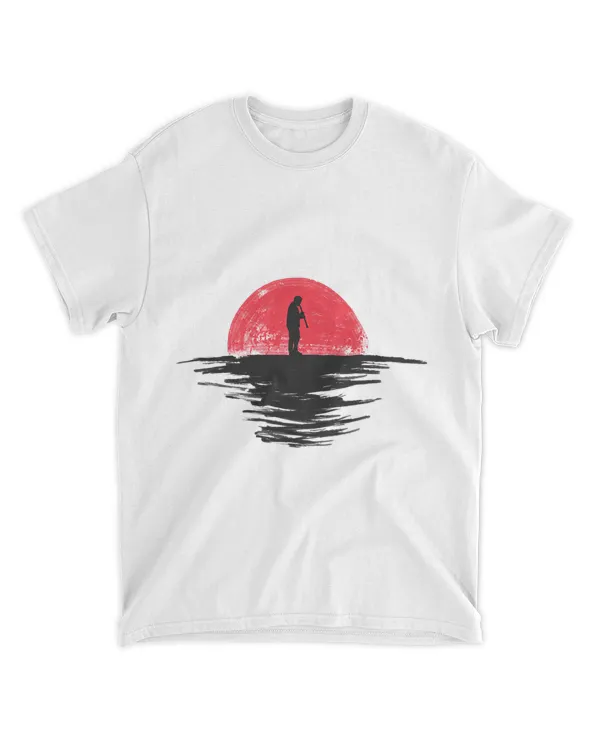Clarinet Japanese Sunset Retro Red